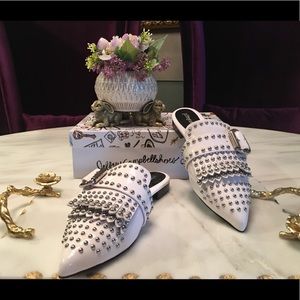 Jeffery Campbell 8M Daniel Studded Loafer Mule